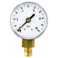 MANOMETER 106001  MESSING  40 MM  0–10 BAR, u. a. G1/8" KLASSE 2,5