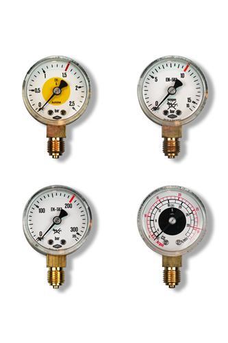 MANOMETER Ø50 SAUERSTOFF 0–10/16 bar G1/4