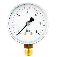 MANOMETER 106001 MESSING  63 MM  0–2,5 BAR, u. a. G1/4" KLASSE 2,5