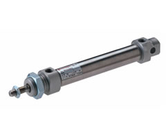 ISO-Roundline-Doppelwirkender Zylinder, 20 mm Durchmesser, 25 mm Hub