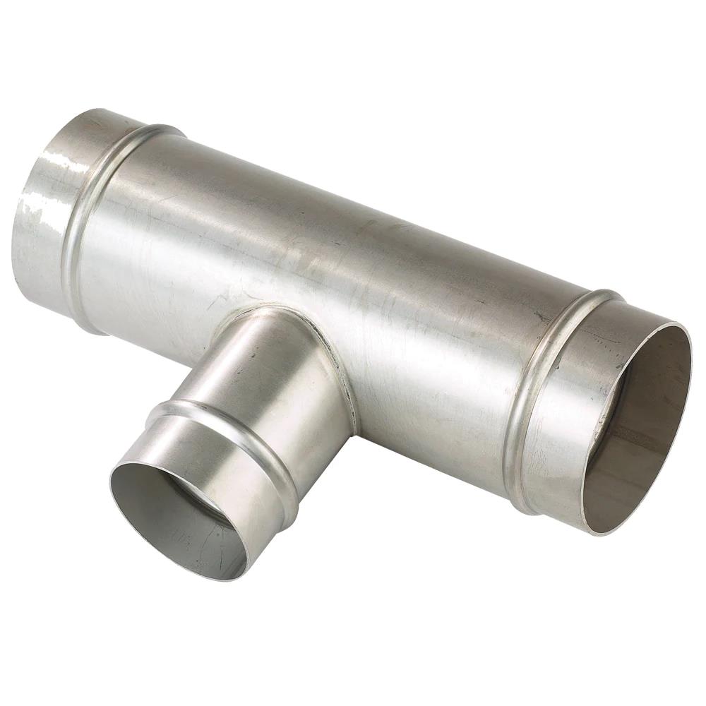 ALUMINIUM-T-STÜCK, UNGLEICH, Ø 168 – Ø 63 – Ø 168 | RA04 L8 63