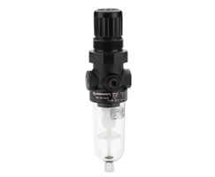 Filter/Regler der Serie B07, G1/8, 0,3–7 bar, automatischer Ablass, 40-µm-Filterelement, ohne Manometer