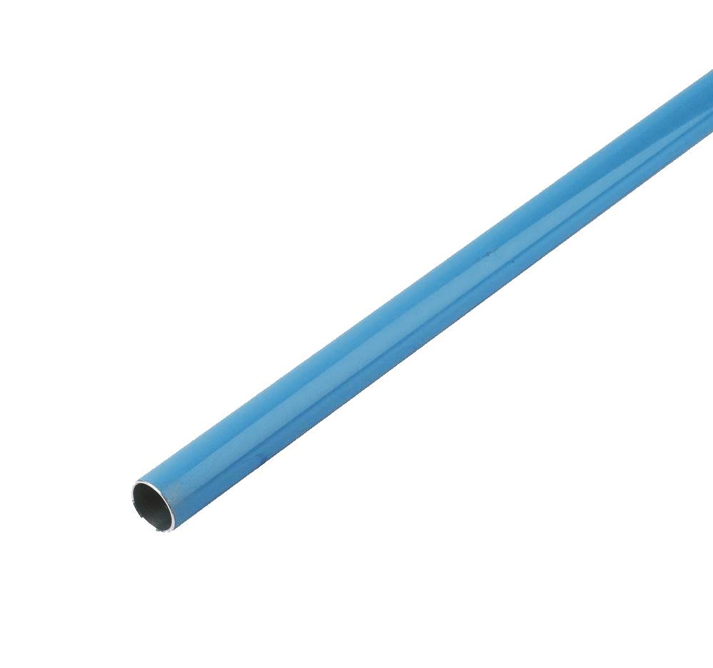 ALUMINIUMROHR, BLAU, 25 × 22, OHNE BOHRUNG, L = 6 Meter | 1006A25 04 00
