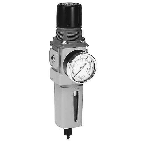 P32 Filter/Druckminderer G1/2 0–2 bar + Manometer mit manuellem Ablassventil