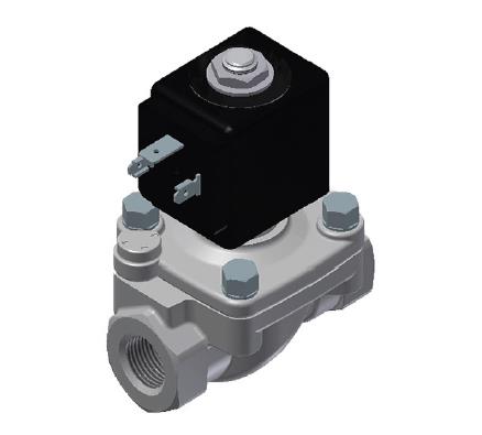 2/2-Magnetventil für Flüssigkeiten und Luft, Edelstahl | 1/2" BSP | NC