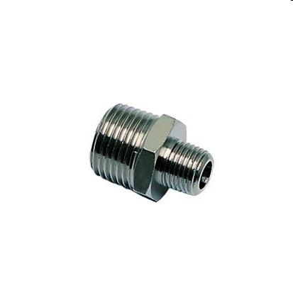 DOPPELNIPPEL, AUSGANG/AUSGANG  BSP CON – MES VERN – C1: R1/4 – C2: R3/8 | 0900 13 17