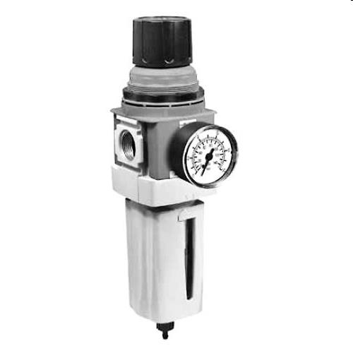 P33 Filter/Druckminderer G3/4 0–8 bar + Manometer mit manuellem Ablassventil